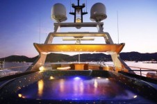 Megayacht ANCORA -  Pool at night
